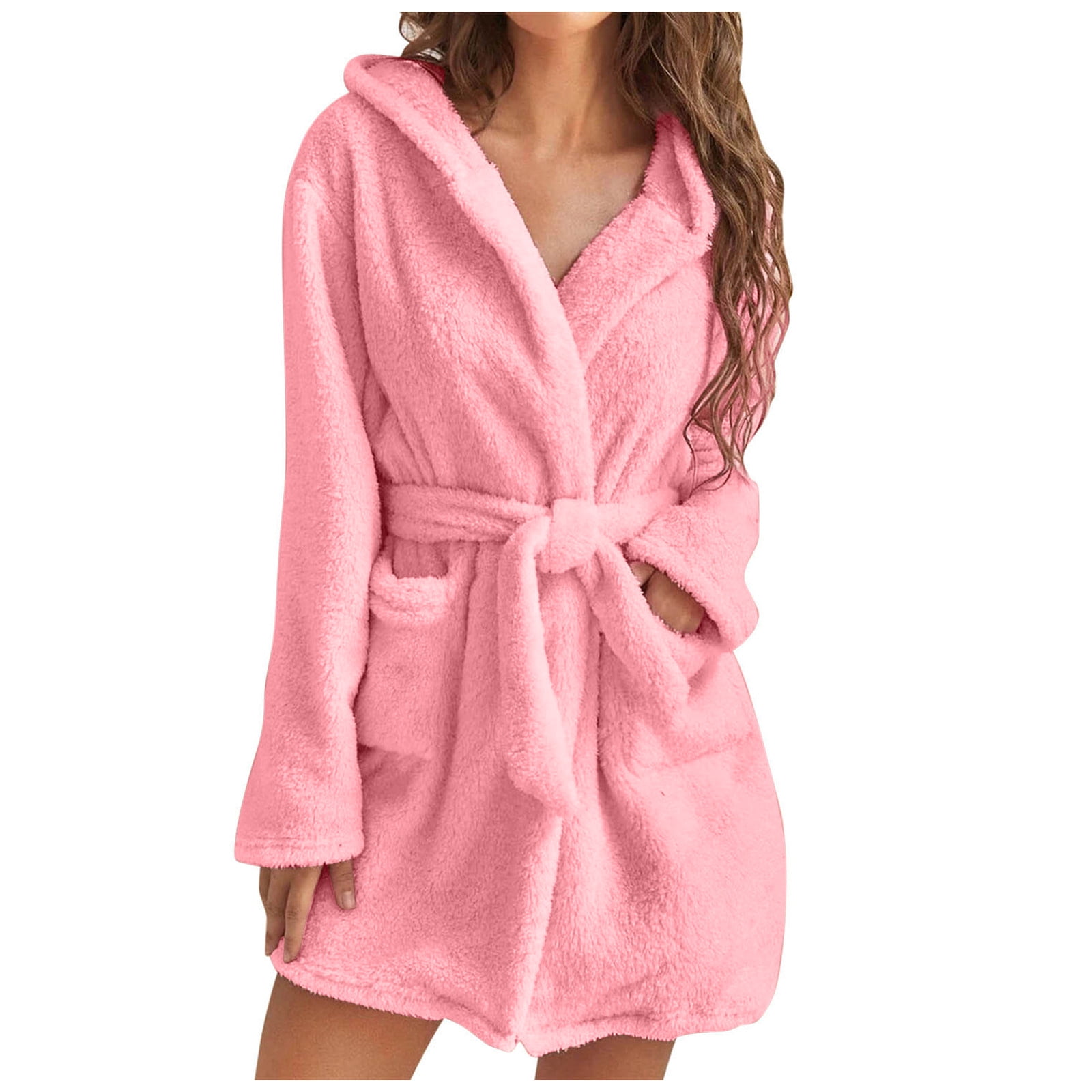 YanHoo Plush Fluffy Terry Cloth Women Lightweight Towel Robe Winter Warm Fleece Bathrobe Bath Gown Soft Ladies Robe Spa Shower Robe 3527e94e f6bb 414d b3aa 4beb96b3e1d0.05f0e6dc1fe24a41fde2d4268b9c7828